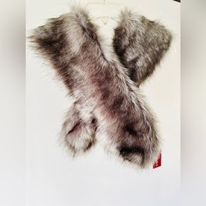 Merona Faux Fur Collar, Gray, NWT